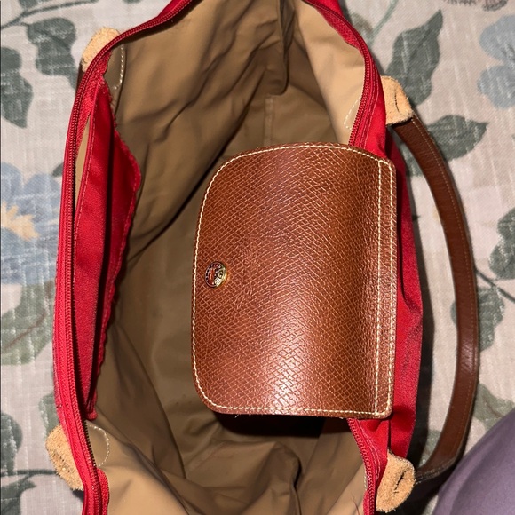 Red Longchamp Le Pliage bag - Picture 5 of 6